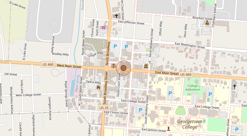 Map showing the Viewpoint Psychological Services Georgetown office
